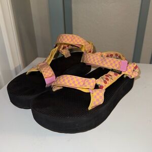 Platform Cherry Teva Sandals🍒